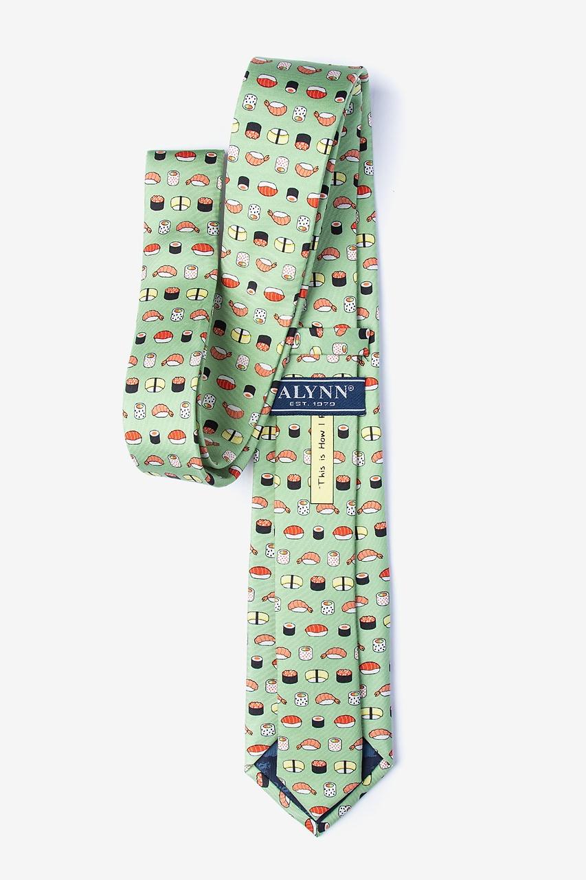 Alynn This Is How I Roll Green 100% Silk Extra Long Tie