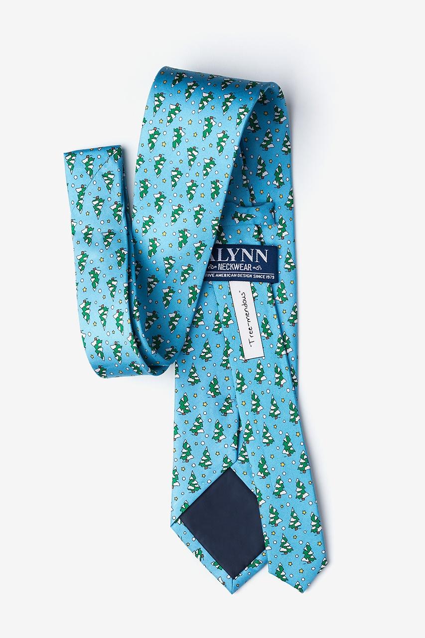 Alynn Tree-mendous Light Blue 100% Silk Extra Long Tie