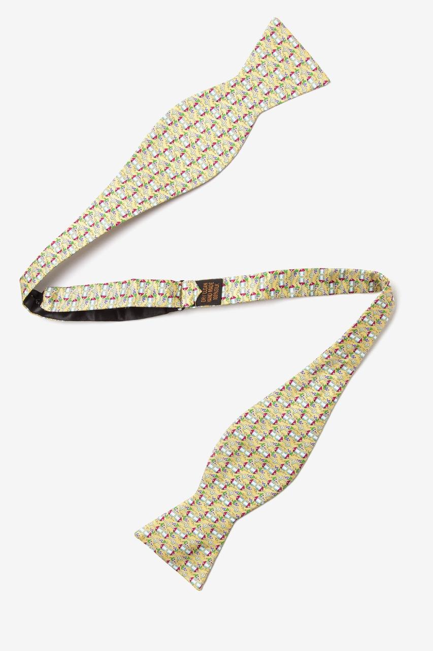 Alynn Would Ya Hit A Guy With Glasses ? Yellow Self-Tie Bow Tie