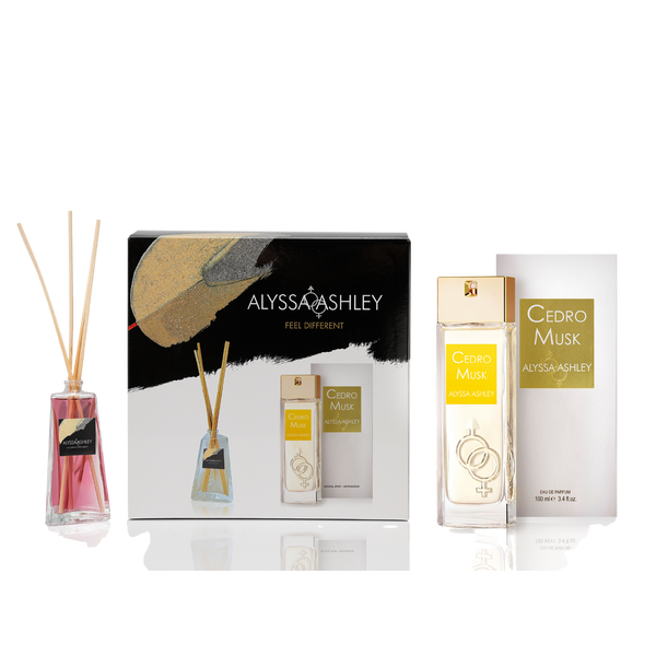 Alyssa Ashley Cedro Musk + Scented Home Diffuser Set