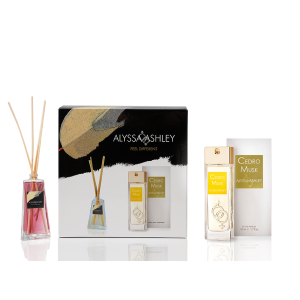 Alyssa Ashley Cedro Musk + Scented Home Diffuser Set