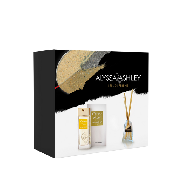 alyssa ashley Cedro Musk + scented home diffuser set