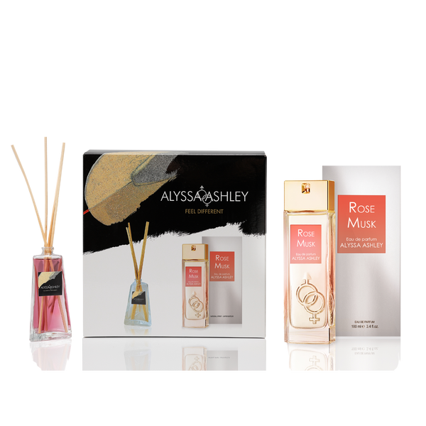 Alyssa Ashley Rose Musk + Scented Home Diffuser Set