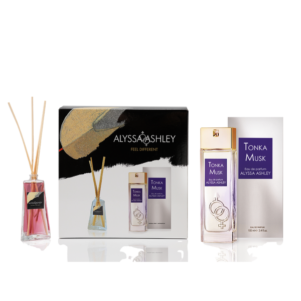 Alyssa Ashley Tonka Musk + Scented Home Diffuser Set