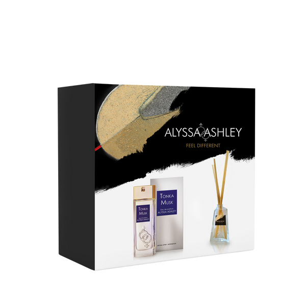 alyssa ashley Tonka Musk + scented home diffuser set