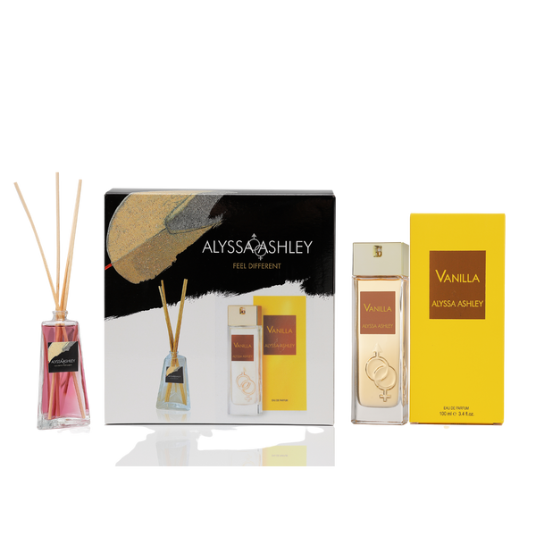 Alyssa Ashley Vanilla + Scented Home Diffuser Set