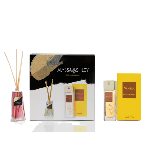 Alyssa Ashley Vanilla + Scented Home Diffuser Set