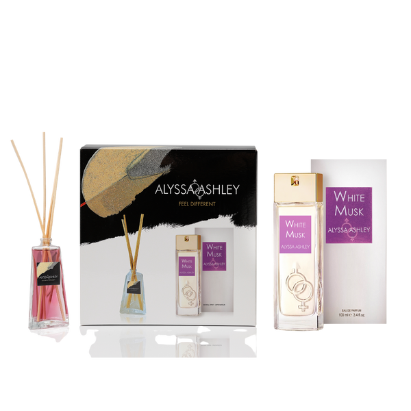 Alyssa Ashley White Musk + Scented Home Diffuser Set