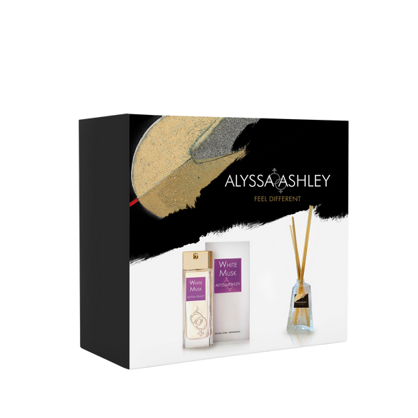 alyssa ashley White Musk + scented home diffuser set
