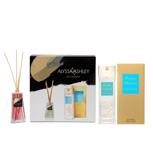 Alyssa Ashley Ambre Marine + Scented Home Diffuser Set