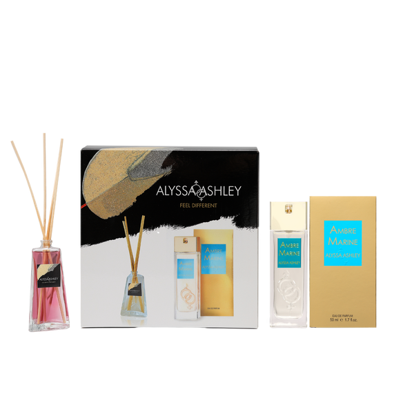 Alyssa Ashley Ambre Marine + Scented Home Diffuser Set