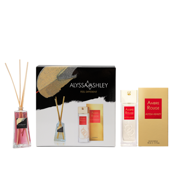Alyssa Ashley Ambre Rouge + Scented Home Diffuser Set