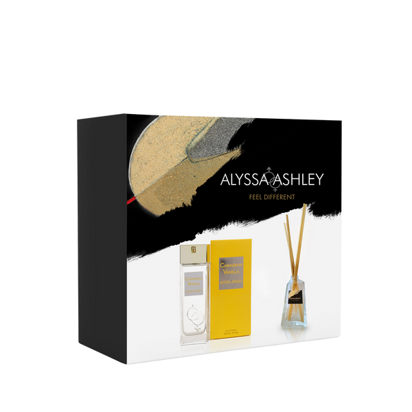 alyssa ashley Cashmeran Vanilla + scented home diffuser set