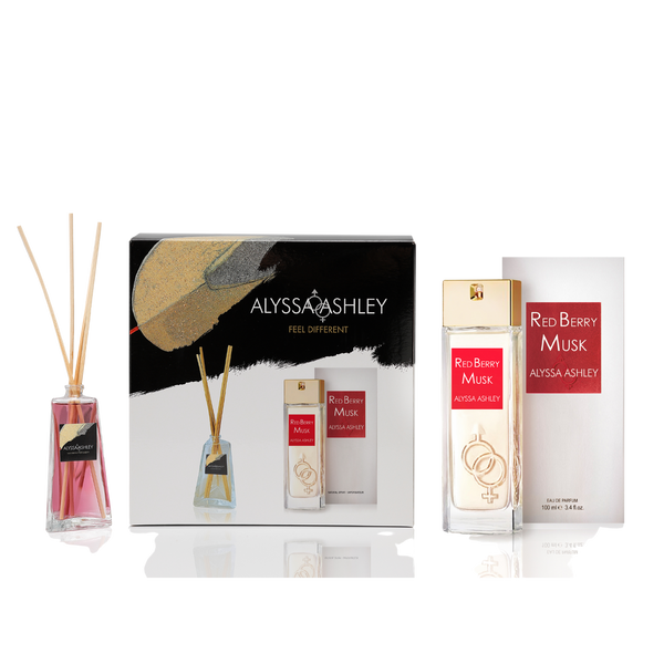 Alyssa Ashley Redberry Musk + Scented Home Diffuser Set