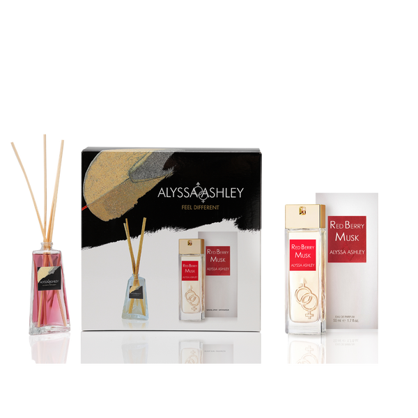 Alyssa Ashley Redberry Musk + Scented Home Diffuser Set
