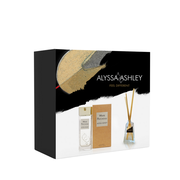 alyssa ashley White Patchouli + scented home diffuser set
