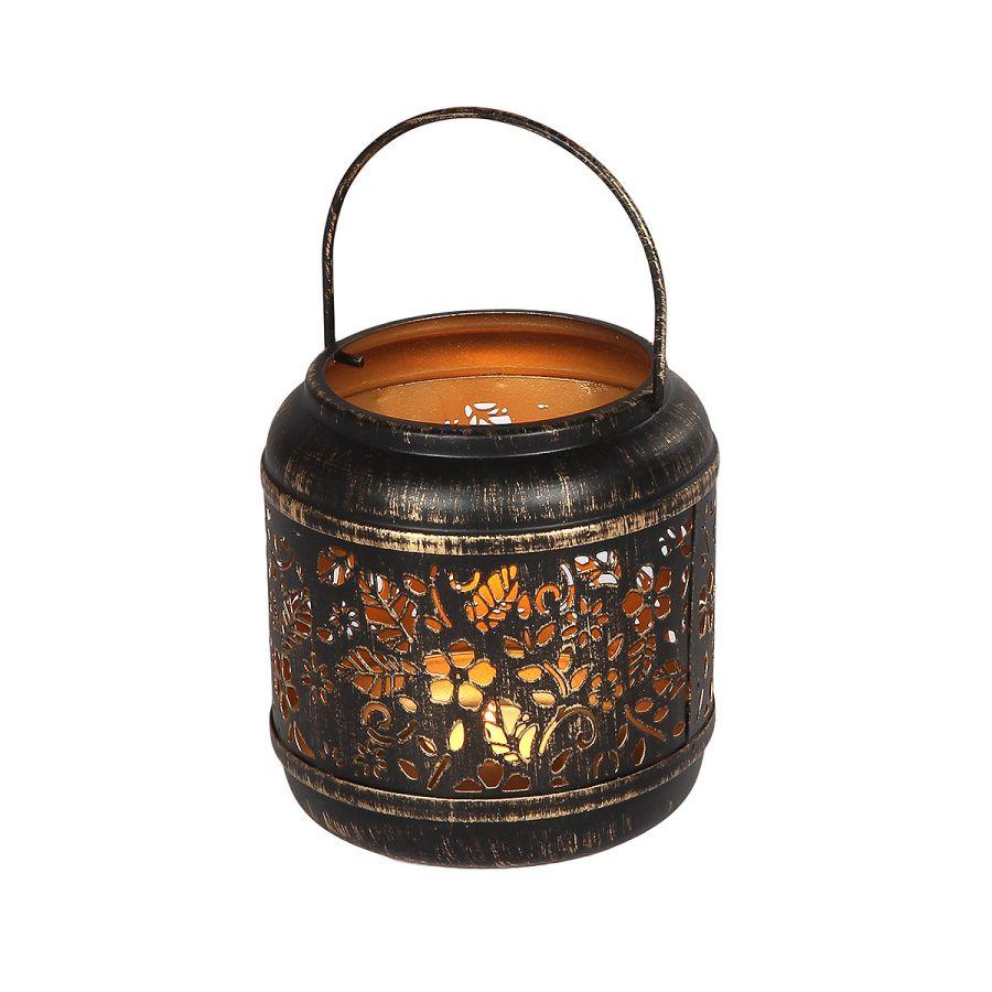 ambiente haus Black/gold metal lantern - (H) 20cm