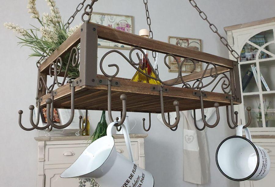 Ambiente Haus Burnt Wood/Iron Pan Hanger