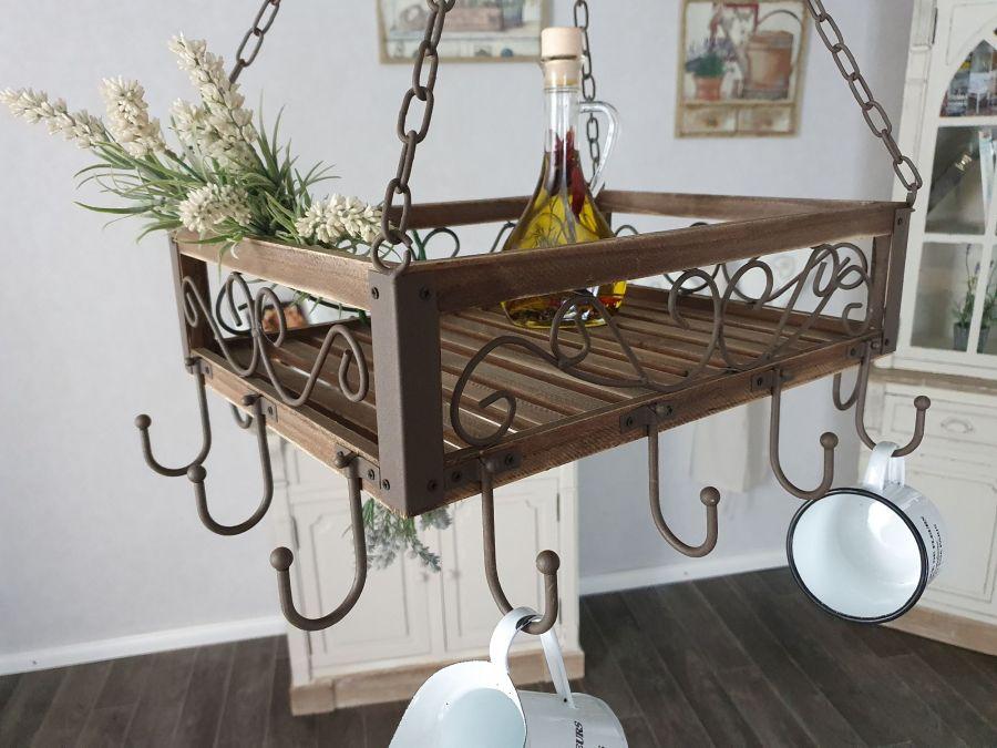 Ambiente Haus Burnt Wood/Iron Pan Hanger
