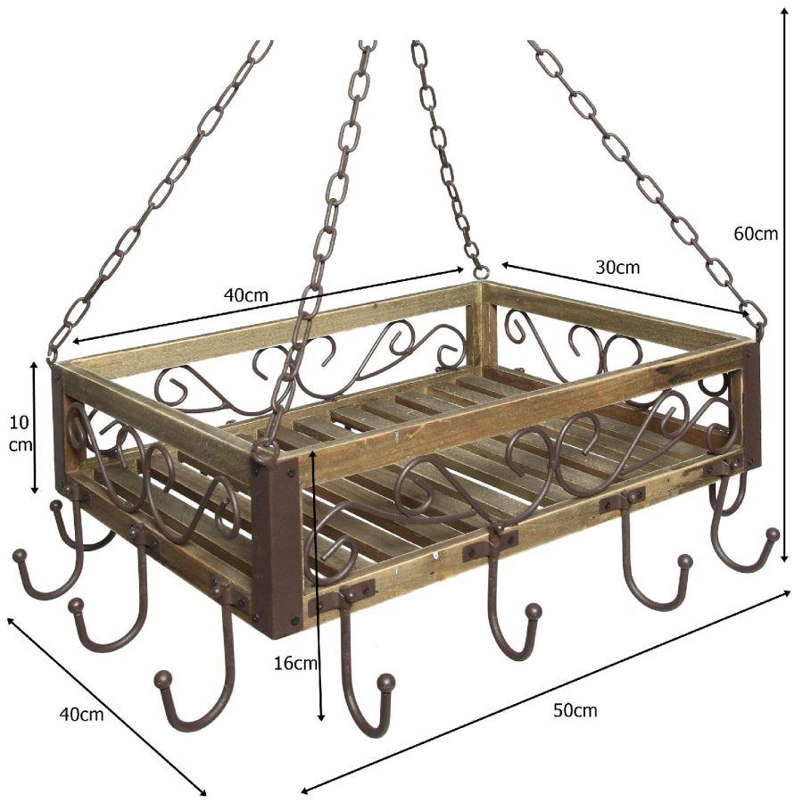 Ambiente Haus Burnt Wood/Iron Pan Hanger