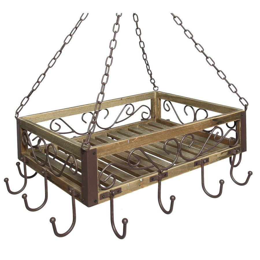 ambiente haus Burnt Wood/Iron Pan Hanger