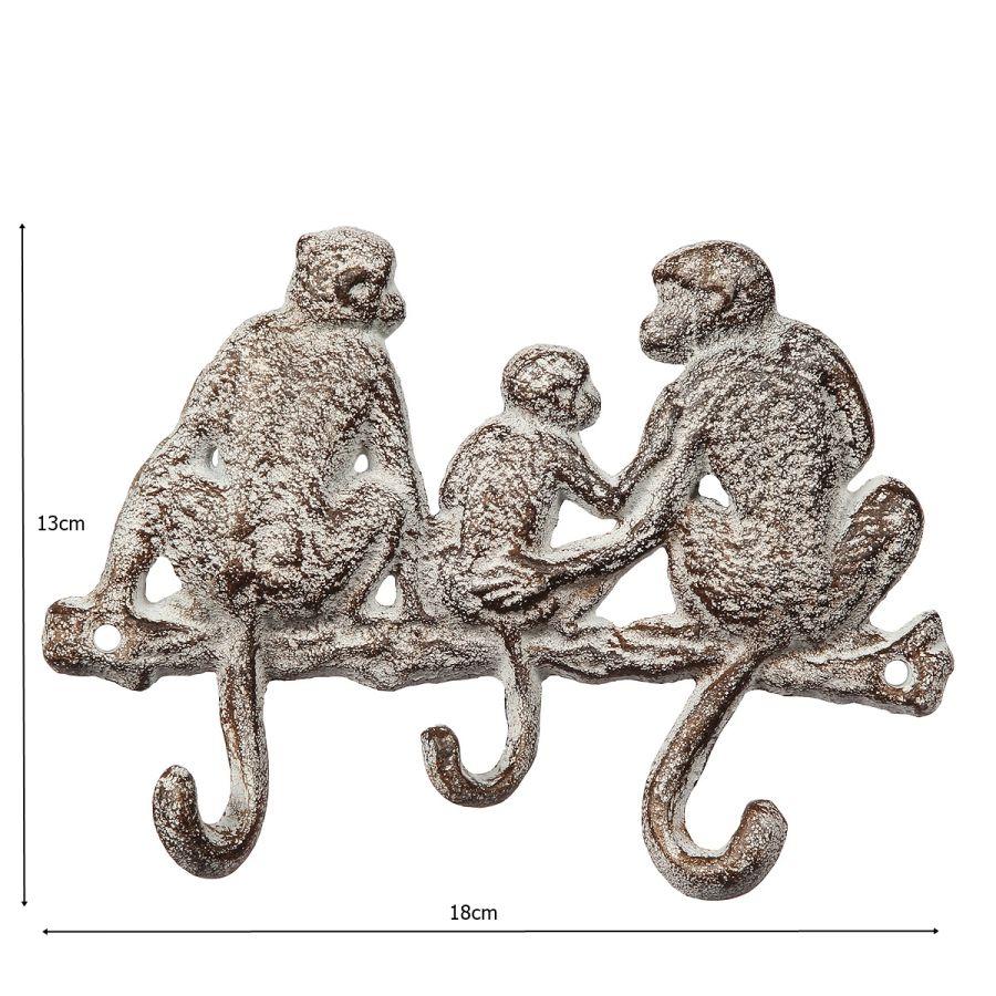 Ambiente Haus Cast Iron Hooks - 3 Monkeys