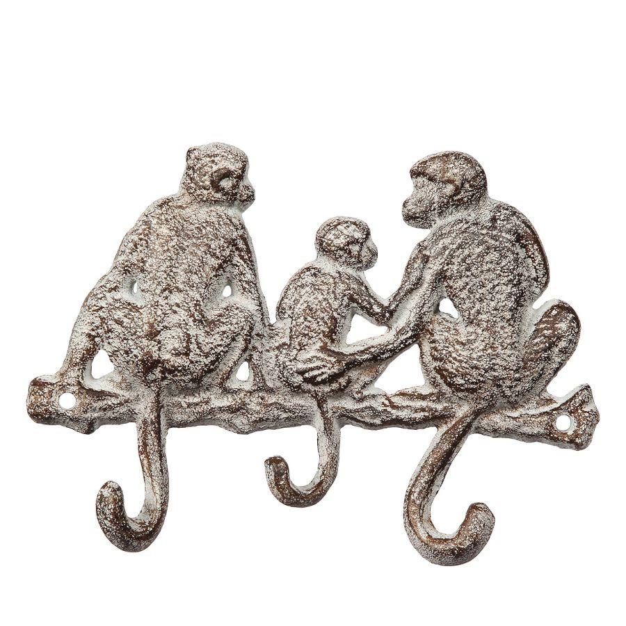 ambiente haus Cast Iron Hooks - 3 Monkeys