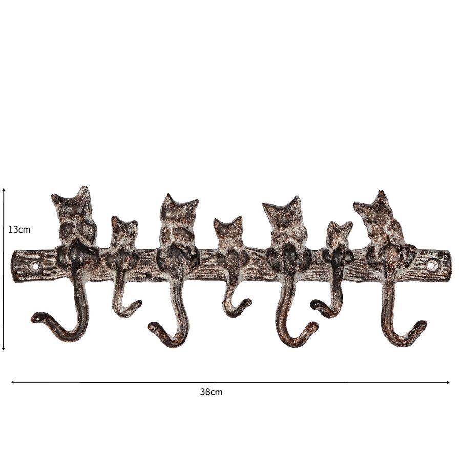 Ambiente Haus Cast Iron Hooks - 7 Cats