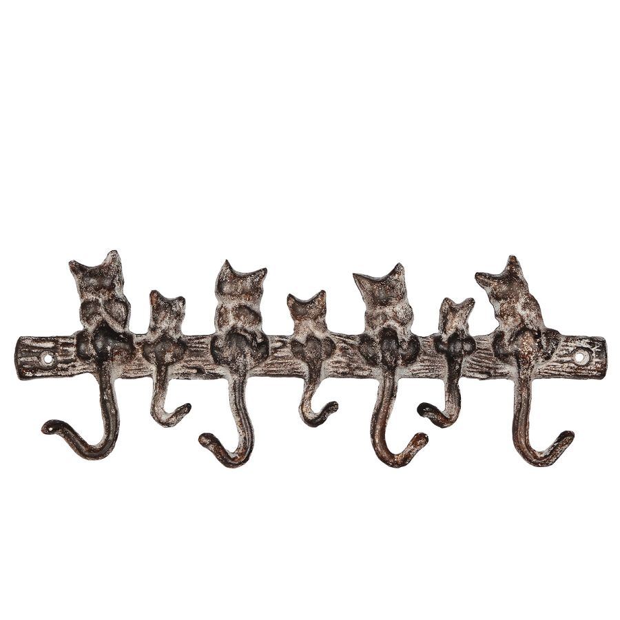 ambiente haus Cast Iron Hooks - 7 Cats