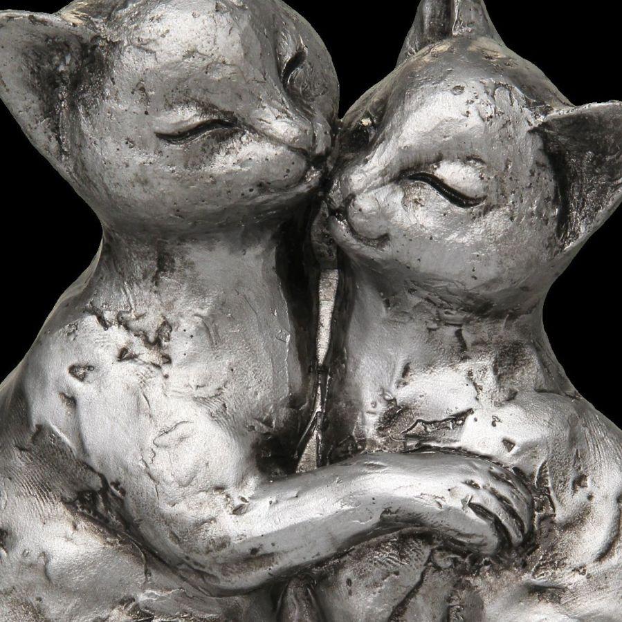 Ambiente Haus Cat Pair - Antq Silver 15cm