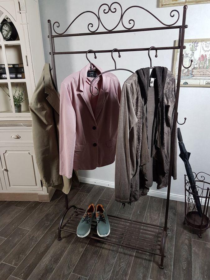 Ambiente Haus Coat Rail - Antq Brown 162cm