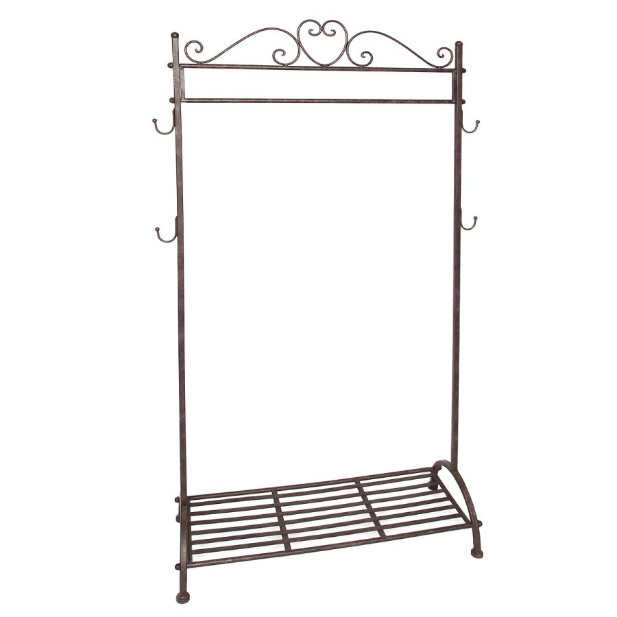 ambiente haus Coat Rail - Antq Brown 162cm