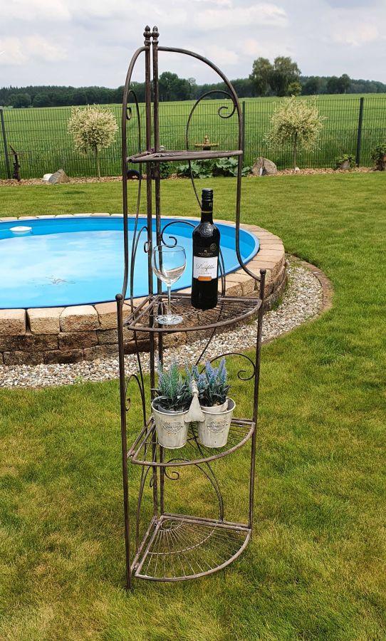 Ambiente Haus Corner Shelf With 4 Tiers - Antq Brown