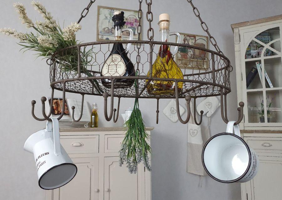 Ambiente Haus Country Kitchen Pan Hanger - Brown