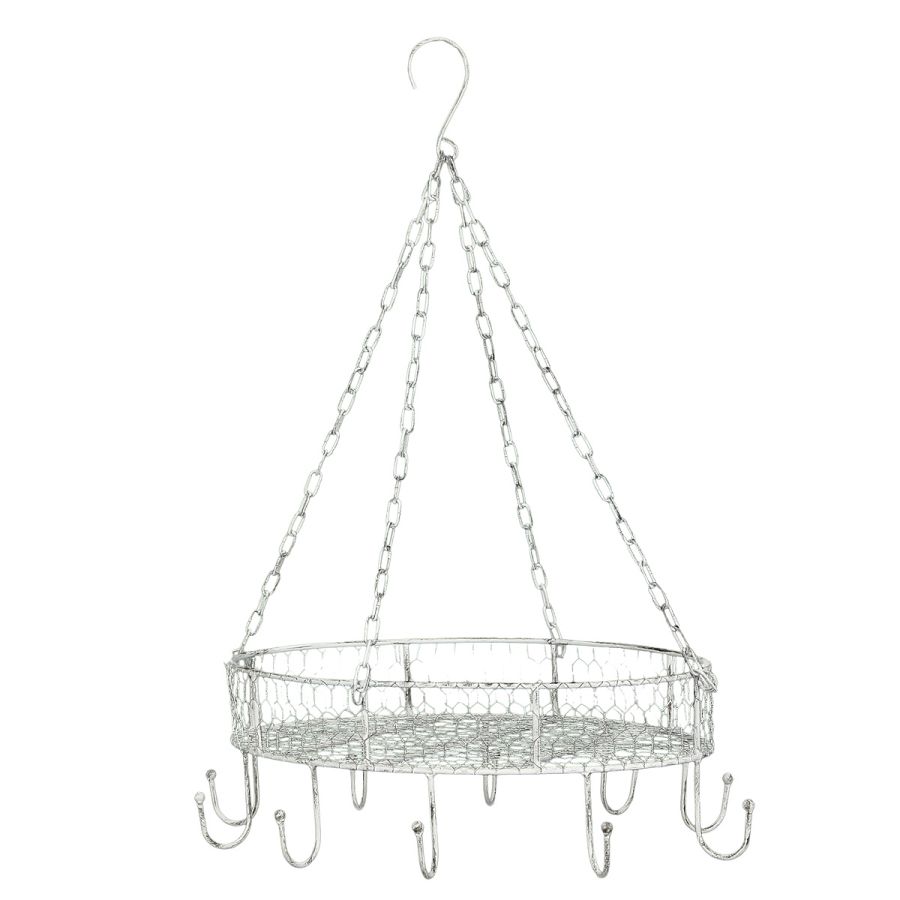 ambiente haus Country Kitchen Pan Hanger - white