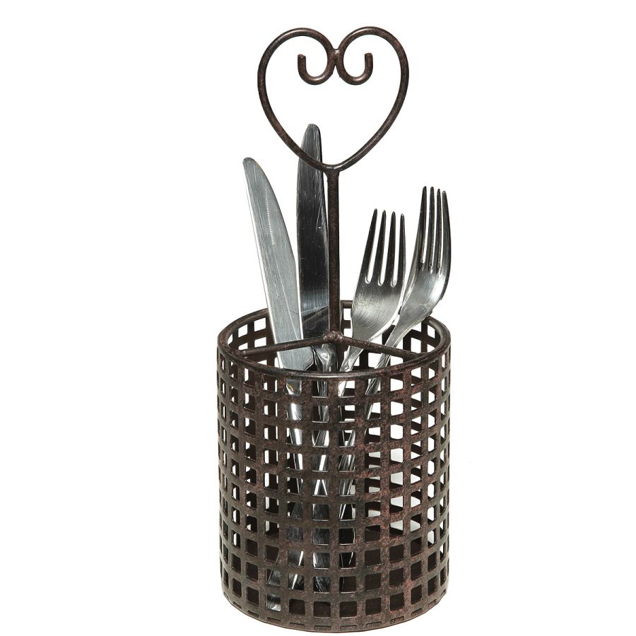 ambiente haus Cuttlery Holder 27cm - Antq Brown