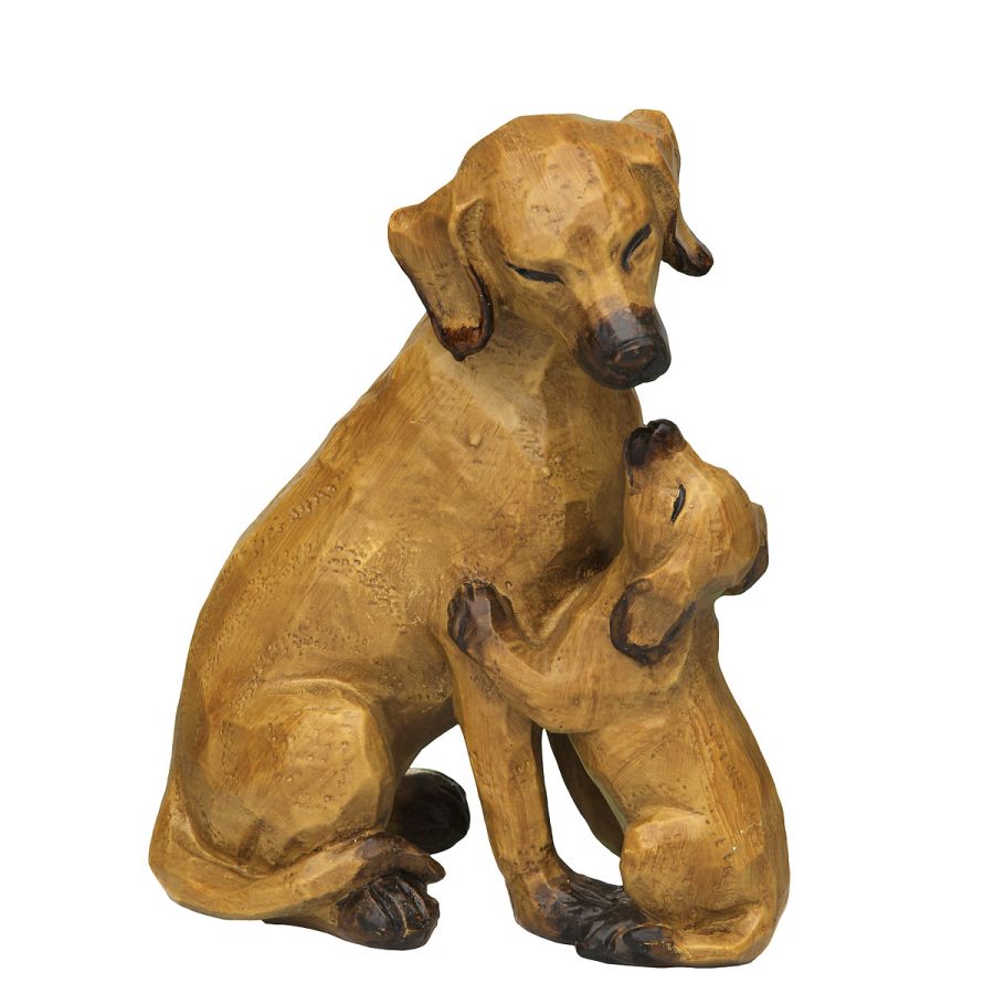ambiente haus Dog with Puppy Brown - Large