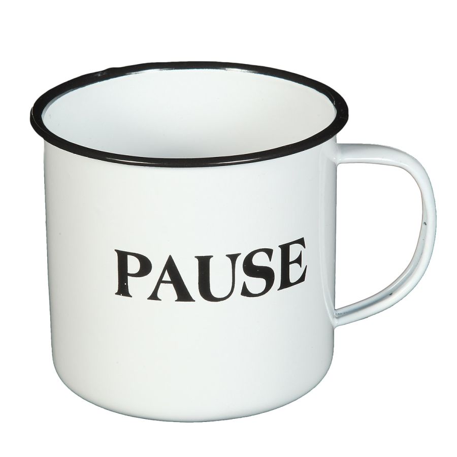 ambiente haus Enamel Mug - Pause