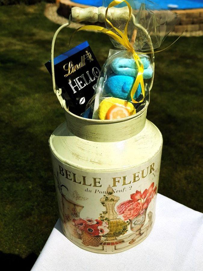 Ambiente Haus Fleur Metal Milk Churn