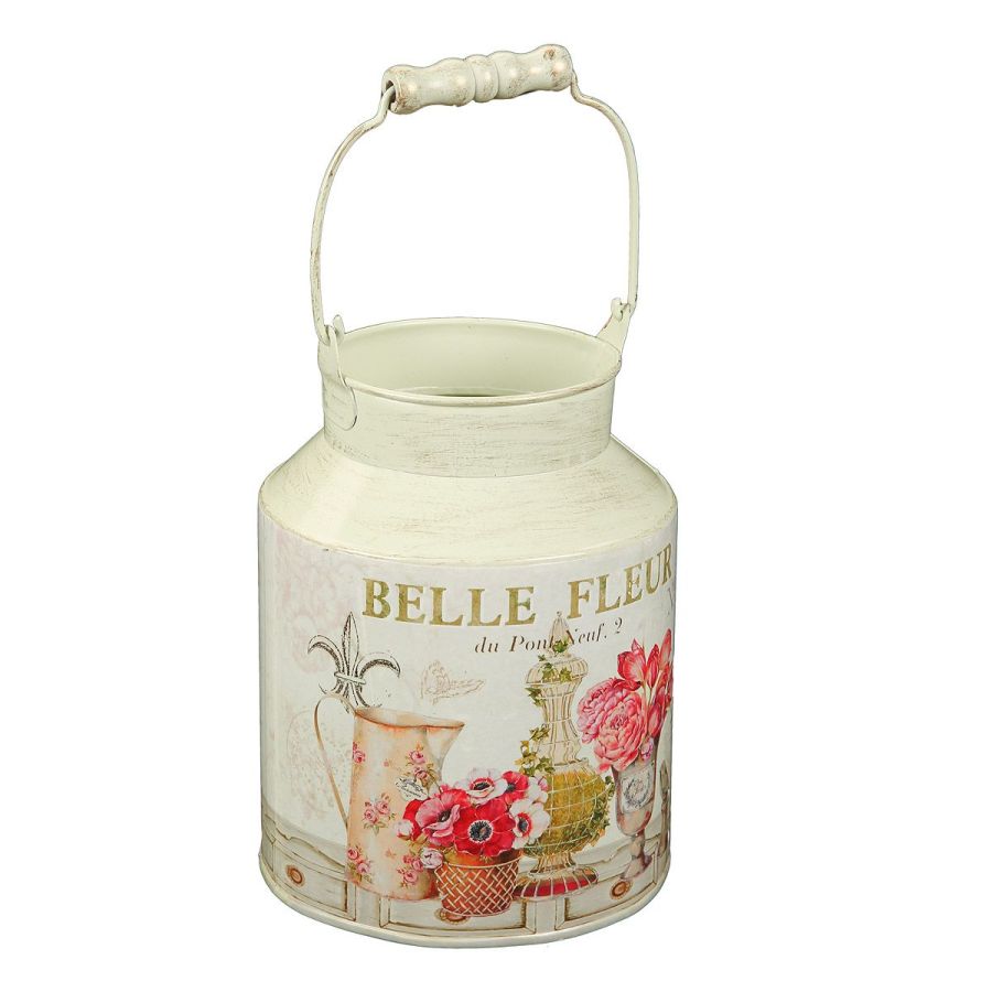 ambiente haus Fleur Metal Milk Churn