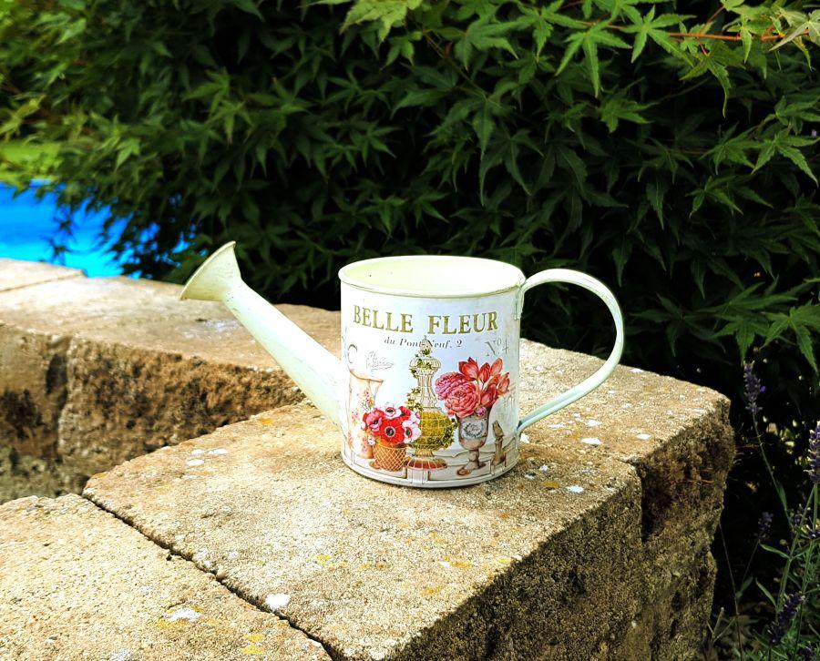 Ambiente Haus Fleur Small Metal Watering Can