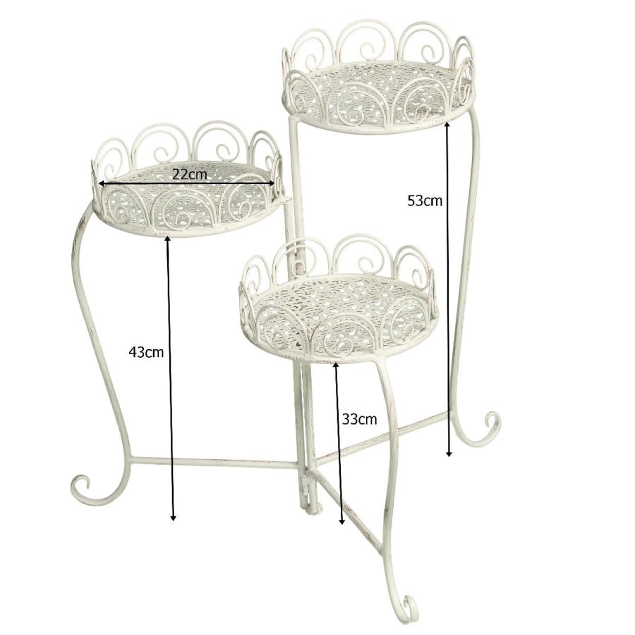 Ambiente Haus Folding 3 Tier Plant Stand