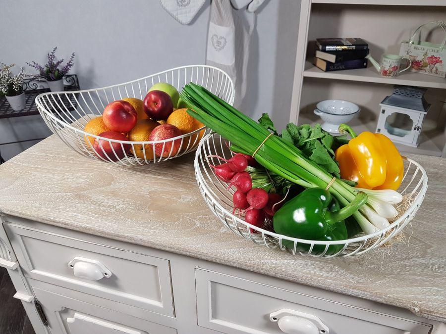 Ambiente Haus Fruit Bowl - White Pair 38cm