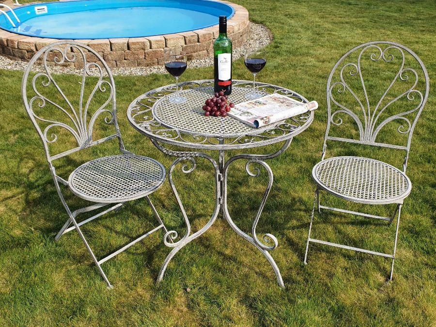 Ambiente Haus Grey Table & 2 Chair Set