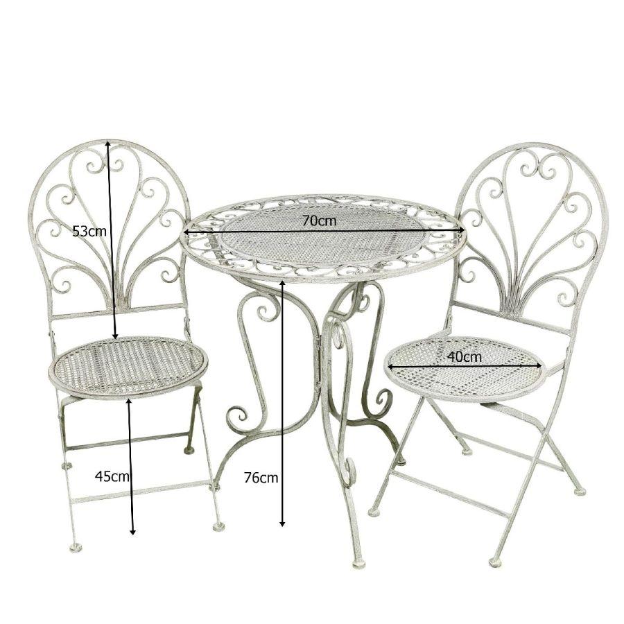 Ambiente Haus Grey Table & 2 Chair Set