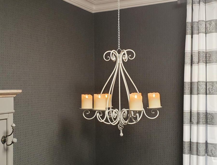 Ambiente Haus Hanging Candleabra - Antq White
