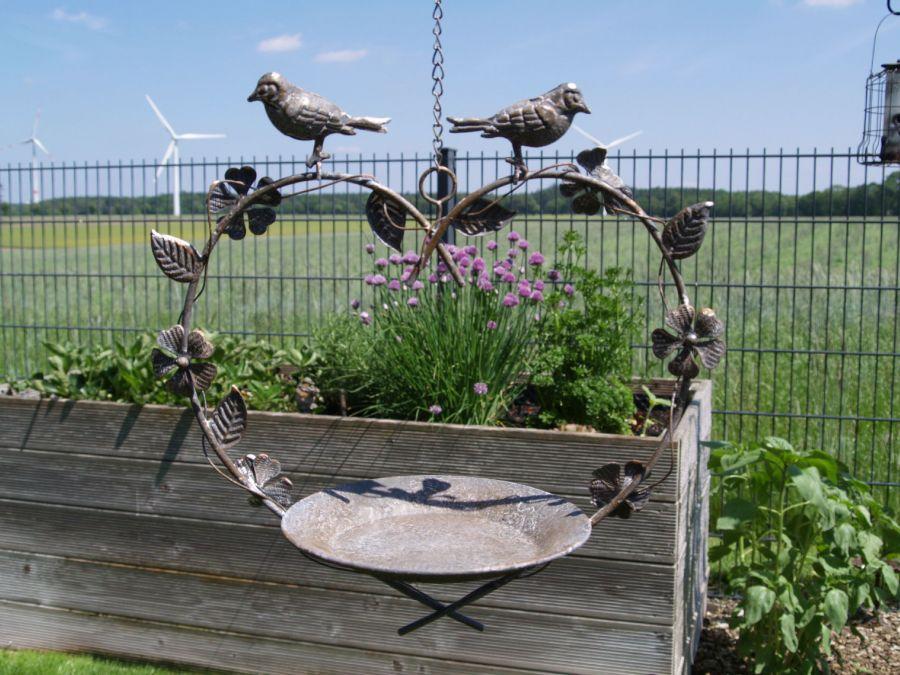 Ambiente Haus Hanging Heart Bird Bath