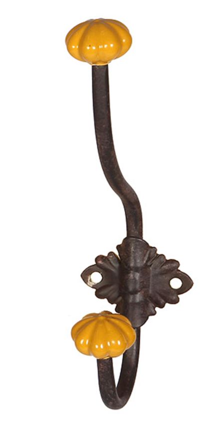 ambiente haus Iron / Ceramic Hook - yellow 23cm