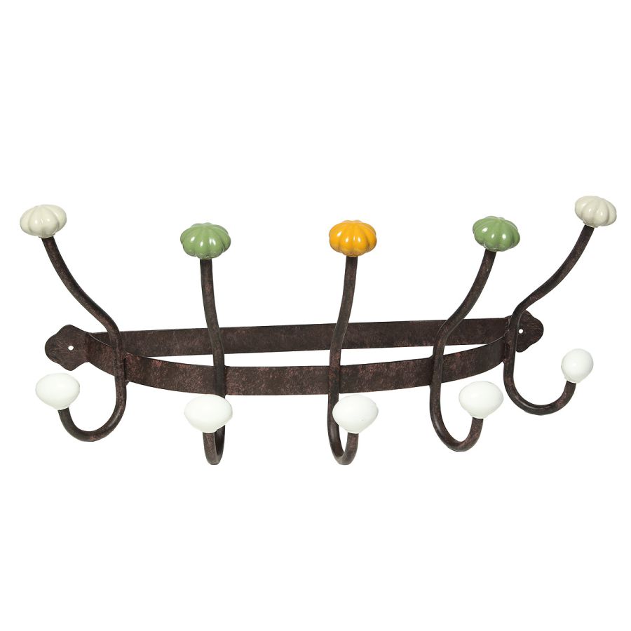 ambiente haus Iron Coat Hooks with Ceramic