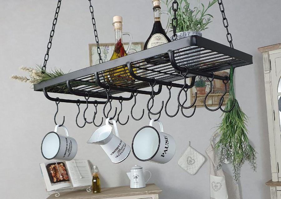 Ambiente Haus Iron Pan Hanger - Black 60cm